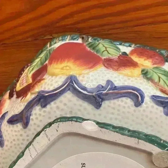 Vintage Fruits Al Fresco Ceramic Potpourri Bowl by Fitz and Floyd - Picture 7 of 7